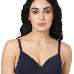 BLOSSOM Navy Medium Coverage Everyday Bra-picture-36