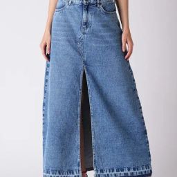 Globus Blue Denim Maxi Skirt-image-46