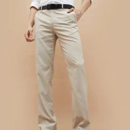 Code By Lifestyle Beige Regular Fit Trousers-picture-2