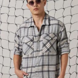 Hubberholme Multi Cotton Boxy fit Checks Shirts-image-90