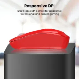Portronics Toad 25 Wireless Optical Mouse with USB Nano Dongle (Red) image 2