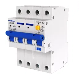 amiciSmart Circuit Breaker 3 Phase 80 Amp 220 V Switchable Leakage Protector with Overcurrent & Short-Circuit Protection, 1x4P-RCBO-MO-80A-44