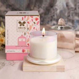 IRIS Pearl Collection White Celeste Bell Fleur Fragrance Jar Candle-17