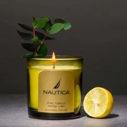 Nautica Green Wax Pine Forest Fresh Lime Aroma Scented Candle-image-29