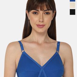 NAIDU HALL Pack Of 3 Full Coverage Non Padded Cotton Everyday Bra- All Day Comfort-picture-29