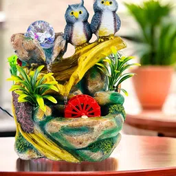 Go Hooked Polyresin Waterfall Fountain with LED Lights & Adjustable Speed Control image 3