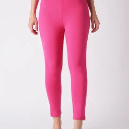 Globus Pink Blended Solid Treggings-image-15