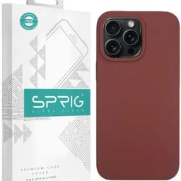 Sprig Liquid Silicone Back Cover for APPLE iPhone 15 Pro (Brown)-image-72