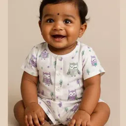 Biglilpeople Unisex White Cotton Printed Regular Fit Clothing Set-image-53