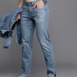 Louis Philippe Jeans Men Slim Fit Low-Rise Light Fade Stretchable Jeans-image-83