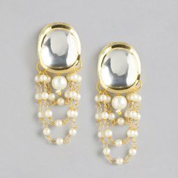Anouk Gold Plated Contemporary Drop Earrings-8