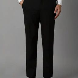 Louis Philippe Black Slim Fit Trousers-image-53