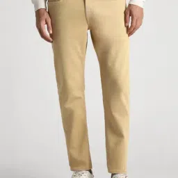 Louis Philippe Beige Slim Fit Jeans-picture-42