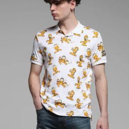 Jack & Jones White Cotton Regular Fit Printed Polo T-Shirts-image-36