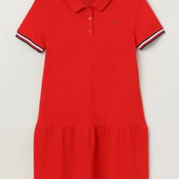 Tommy Hilfiger Girls Red Cotton Casual Dress-image-98