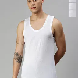 CAVENDERS Pack Of 4 Pure Cotton Gym Vests - soft White Premium quality Dno-v247st-picture-18