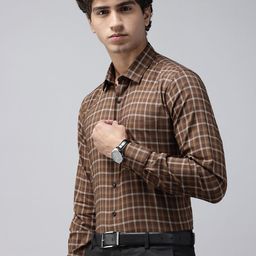 Van Heusen Slim Fit Checked Formal Shirt-picture-41