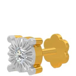 Kisna Diamond & Gold Jewellery 18k Gold & Diamond Nyla Nosepin for Women-image-16