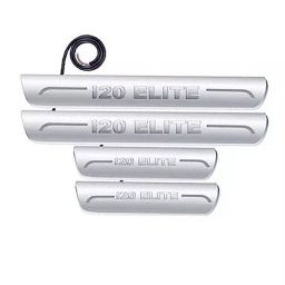 Auto Pearl Car Door Foot Step Led Sill/Scuff Plates Mirror Finish Silver Compatible For Hyundai I20 Elite 2018, LEDSillPLATE_Sil_i20Elite2018 (Set of 4)-15