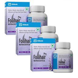 Follihair Set Of 3 New A By Abbott Tablets For Nourish & Strengthen Hair - 30 Tablets Each-42