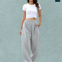 Q-rious Women Cotton Loose Fit Joggers Trousers-image-83