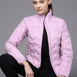 Columbia Women Purple Reflective Strip Outdoor Omni Heat Infinity Puffer Jacket-55