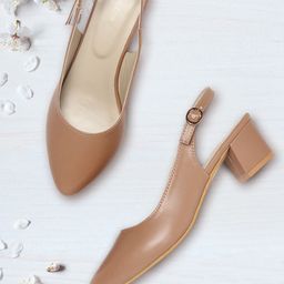 Marc Loire Women Brown Solid Pumps-16
