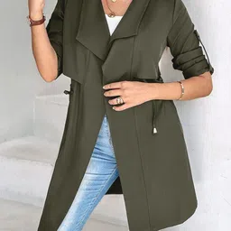 all about you Women Solid Longline Tailored Jacket-88