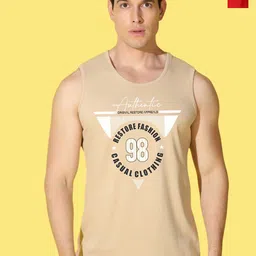WOOSTRO Pack Of 2 Printed Super Combed Cotton Gym Vests VWS26(ALONE RED)(98 RUST)-image-69