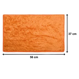 Kuber Industries Set Of 2 Solid Shaggy Microfiber Anti-Skid Rectangular Doormats image 4