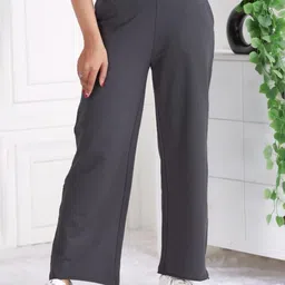 Mlada Women Original Flared Easy Wash Trousers-image-29