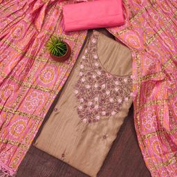 MANVAA Embellished Unstitched Dress Material-image-26