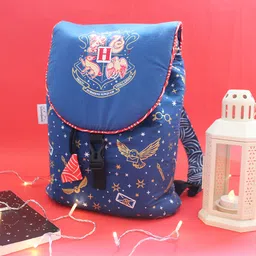 SilverLinen Official Warner Bros Harry Potter Causal Backpack Hogwarts Print Blue - Height 13 Inches-picture-22