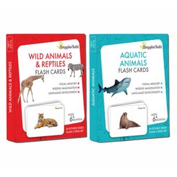 GrapplerTodd Premium Flashcards Combo Pack  Wild Animals and Reptiles & Aquatic Animals - Multicolor-19