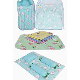 Kwitchy Baby Bedding Set New Born Complete Sleeping Essentials Combo - Green-24