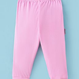 Child World Interlock  Full Length Solid Lounge Pant - Pink-23