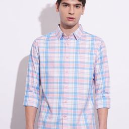 Being Human Men Classic Opaque Checked Casual Shirt-image-65