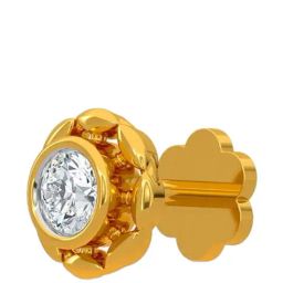Kisna Diamond & Gold Jewellery 18k Gold & Diamond Blair Nosepin for Women-image-15