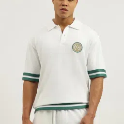 United Colors of Benetton White Oversized Polo T-Shirt-picture-11