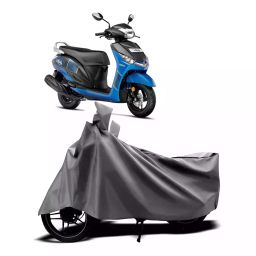 Auto Pearl Two Wheeler Cover with Bag for Yamaha Alpha BS6, Silver-image-37