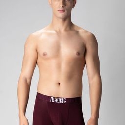 Maniac Mid Rise Basic Trunks MN24-MODAL-BURGUNDY-TRUNKS-S-picture-37