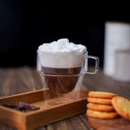 Femora Double Wall Transparent Glass Heat Resistant Coffee Mugs With Handle (0.235 L) - Set of 4-4