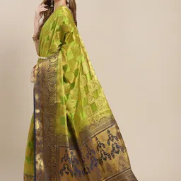 DIVASTRI Woven Design Zari Silk Blend Banarasi Saree-45