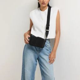 Miraggio Bailey Black Textured Medium Cross Body Bag-34