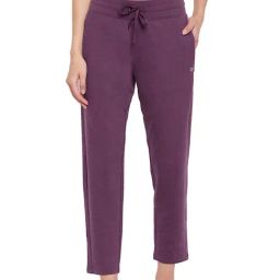 Enamor Purple Textured Pants-image-72