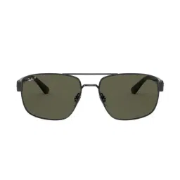 Ray-Ban 0RB3663004/5860 Dark Green Polarized Highstreet Square Sunglasses - 59 mm-image-85