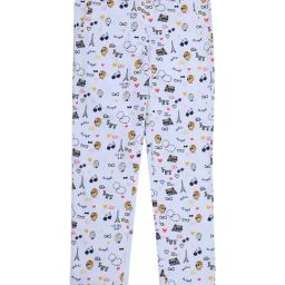 Elle Kids White Cotton Printed Trousers-image-56