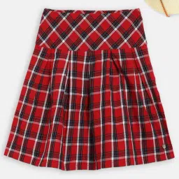Blue Giraffe Kids Red Printed Skirt-image-38