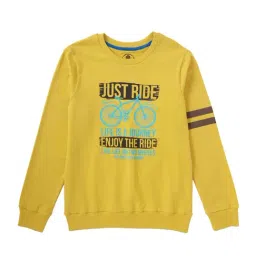 Cub McPaws Kids Yellow Printed Sweatshirt-image-95