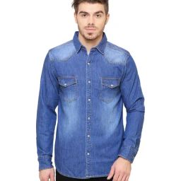 Southbay Light Blue Slim Fit Shirt-image-96
